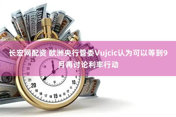 长宏网配资 欧洲央行管委Vujcic认为可以等到9月再讨论利率行动